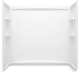 60 x 29 in. Tub & Shower Wall Set in White