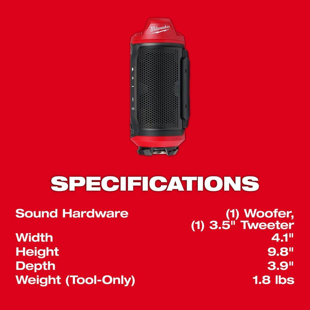 M12 BLUETOOTH JOBSITE SPEAKER W/ PACKOUT COMPATIBILITY 