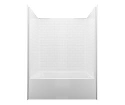 60 x 42 in. Tub & Shower Unit with Left Hand Drain in White