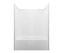 60 x 42 in. Tub & Shower Unit with Left Hand Drain in White