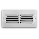 10 x 4 in. 1-Way Stamped Steel Curved Blade Ceiling & Sidewall Register in White