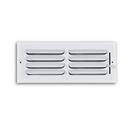 12 x 4 in. 1-Way Stamped Steel Curved Blade Ceiling & Sidewall Register in White