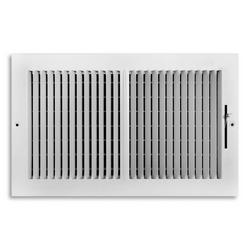 14 x 8 in. 2-Way Stamped Steel Ceiling & Sidewall Register in White