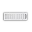 16 x 4 in. 2-Way Stamped Steel Ceiling & Sidewall Register in White