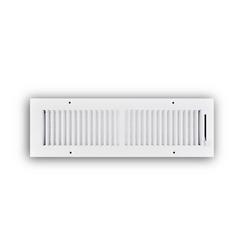 16 x 4 in. 2-Way Stamped Steel Ceiling & Sidewall Register in White