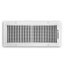 16 x 6 in. 2-Way Stamped Steel Ceiling & Sidewall Register in White