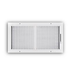 16 x 8 in. 2-Way Stamped Steel Ceiling & Sidewall Register in White