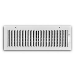 20 x 6 in. 2-Way Stamped Steel Ceiling & Sidewall Register in White