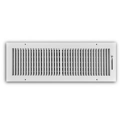 20 x 6 in. 2-Way Stamped Steel Ceiling & Sidewall Register in White
