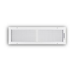 24 x 6 in. 2-Way Stamped Steel Ceiling & Sidewall Register in White