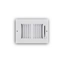 6 x 4 in. 2-Way Stamped Steel Ceiling & Sidewall Register in White