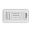 10 x 4 in. 3-Way Stamped Steel Curved Blade Ceiling & Sidewall Register in White