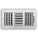 12 x 6 in. 3-Way Stamped Steel Curved Blade Ceiling & Sidewall Register in White