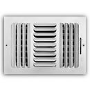 12 x 8 in. 3-Way Stamped Steel Curved Blade Ceiling & Sidewall Register in White