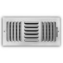 14 x 6 in. 3-Way Stamped Steel Curved Blade Ceiling & Sidewall Register in White