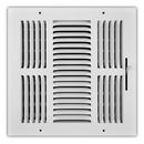 10 x 10 in. 3-Way Stamped Steel Ceiling & Sidewall Register in White