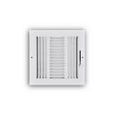 8 x 8 in. 3-Way Stamped Steel Ceiling & Sidewall Register in White