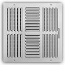 14 x 14 in. 4-Way Stamped Steel Curved Blade Ceiling & Sidewall Register in White