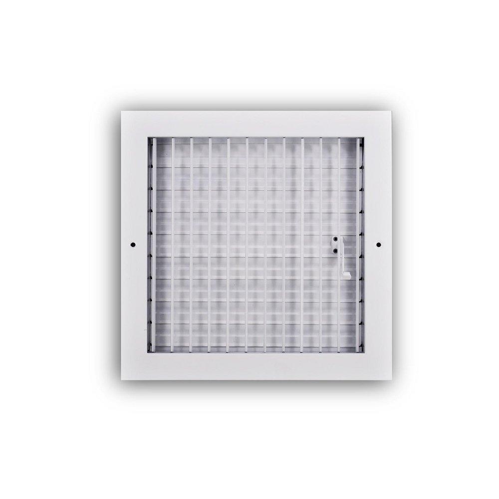 10 x 10 in. Aluminum Vertical Blade Supply Register with Adjustable Deflectors in White image number 0