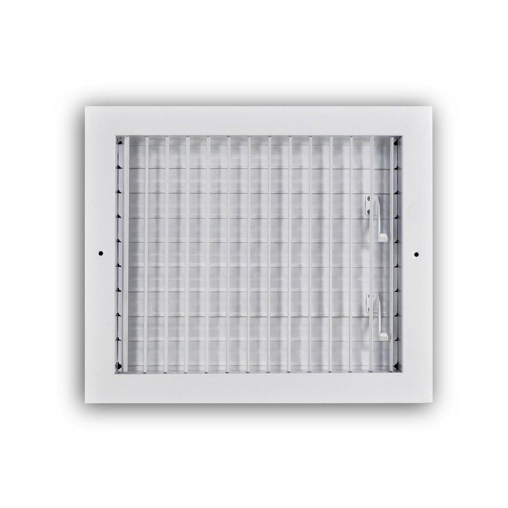 12 x 10 in. Aluminum Vertical Blade Supply Register with Adjustable Deflectors in White image number 0