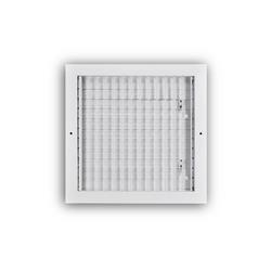 12 x 12 in. Aluminum Vertical Blade Supply Register with Adjustable Deflectors in White