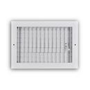 12 x 8 in. Aluminum Vertical Blade Supply Register with Adjustable Deflectors in White