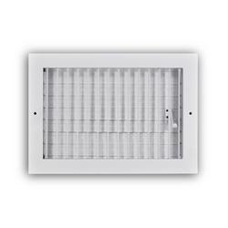 12 x 8 in. Aluminum Vertical Blade Supply Register with Adjustable Deflectors in White