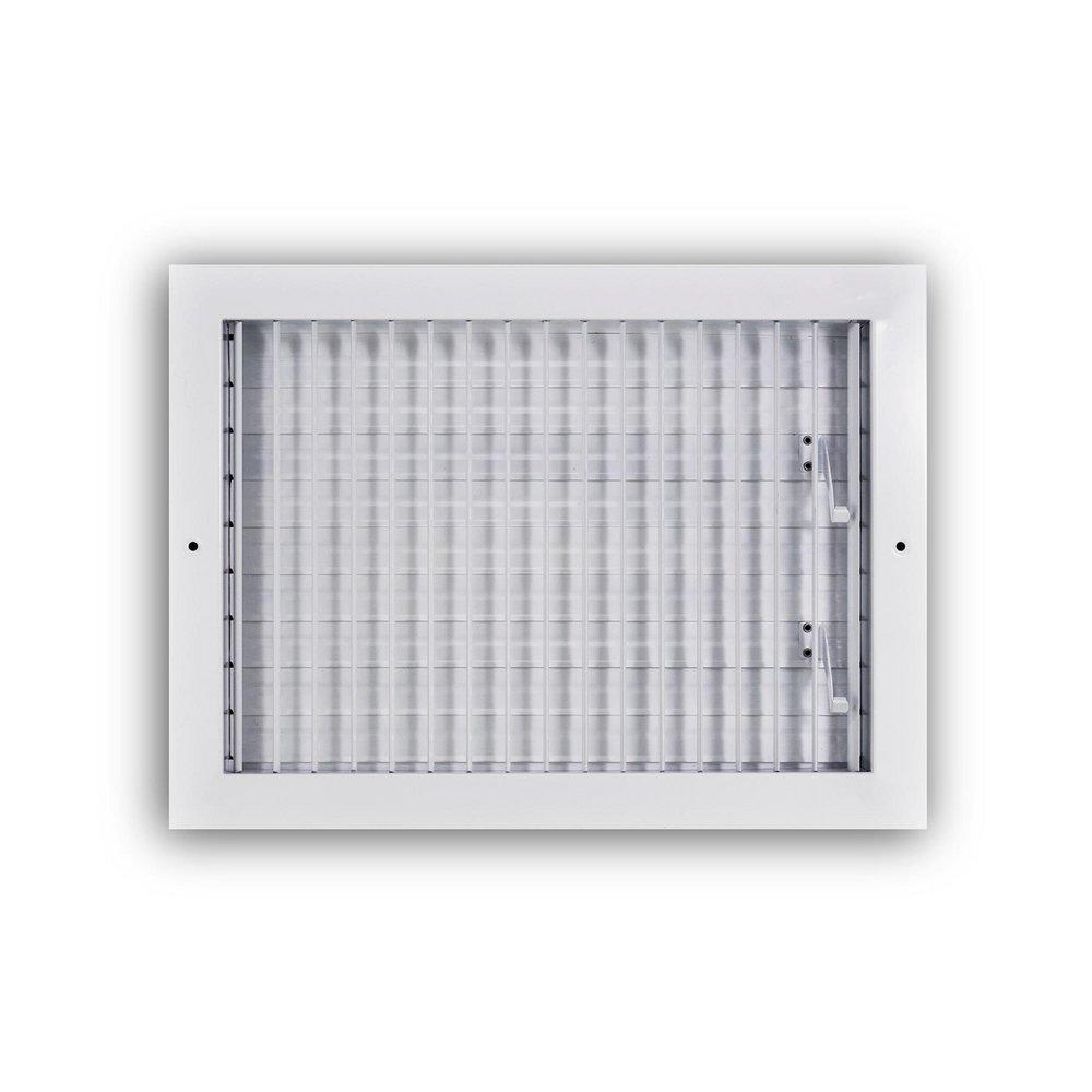 14 x 10 in. Aluminum Vertical Blade Supply Register with Adjustable Deflectors in White image number 0