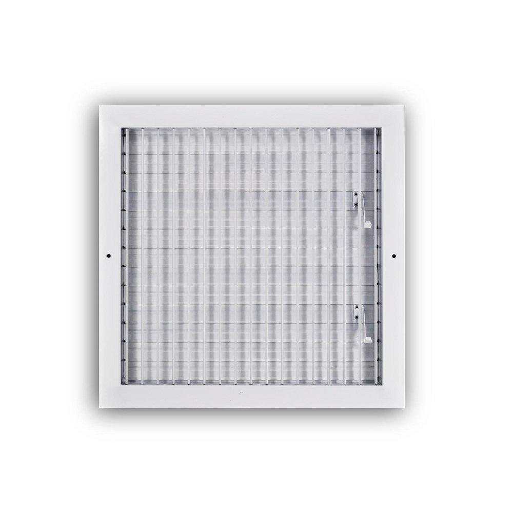 14 x 14 in. Aluminum Vertical Blade Supply Register with Adjustable Deflectors in White image number 0