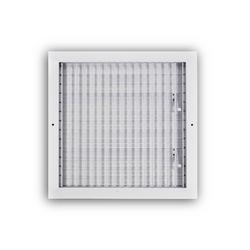 14 x 14 in. Aluminum Vertical Blade Supply Register with Adjustable Deflectors in White