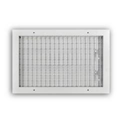 16 x 10 in. Aluminum Vertical Blade Supply Register with Adjustable Deflectors in White