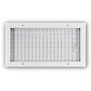 16 x 8 in. Aluminum Vertical Blade Supply Register with Adjustable Deflectors in White
