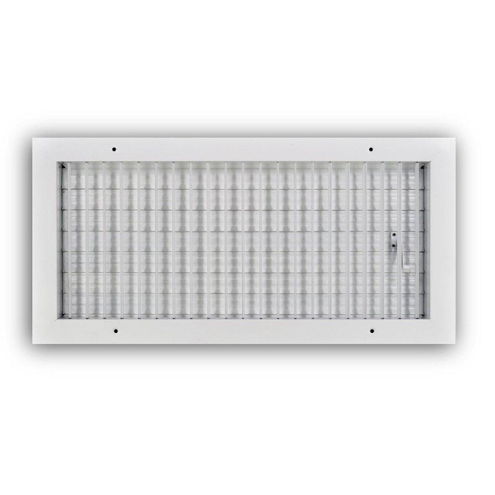 18 x 8 in. Aluminum Vertical Blade Supply Register with Adjustable Deflectors in White image number 0