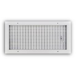 18 x 8 in. Aluminum Vertical Blade Supply Register with Adjustable Deflectors in White