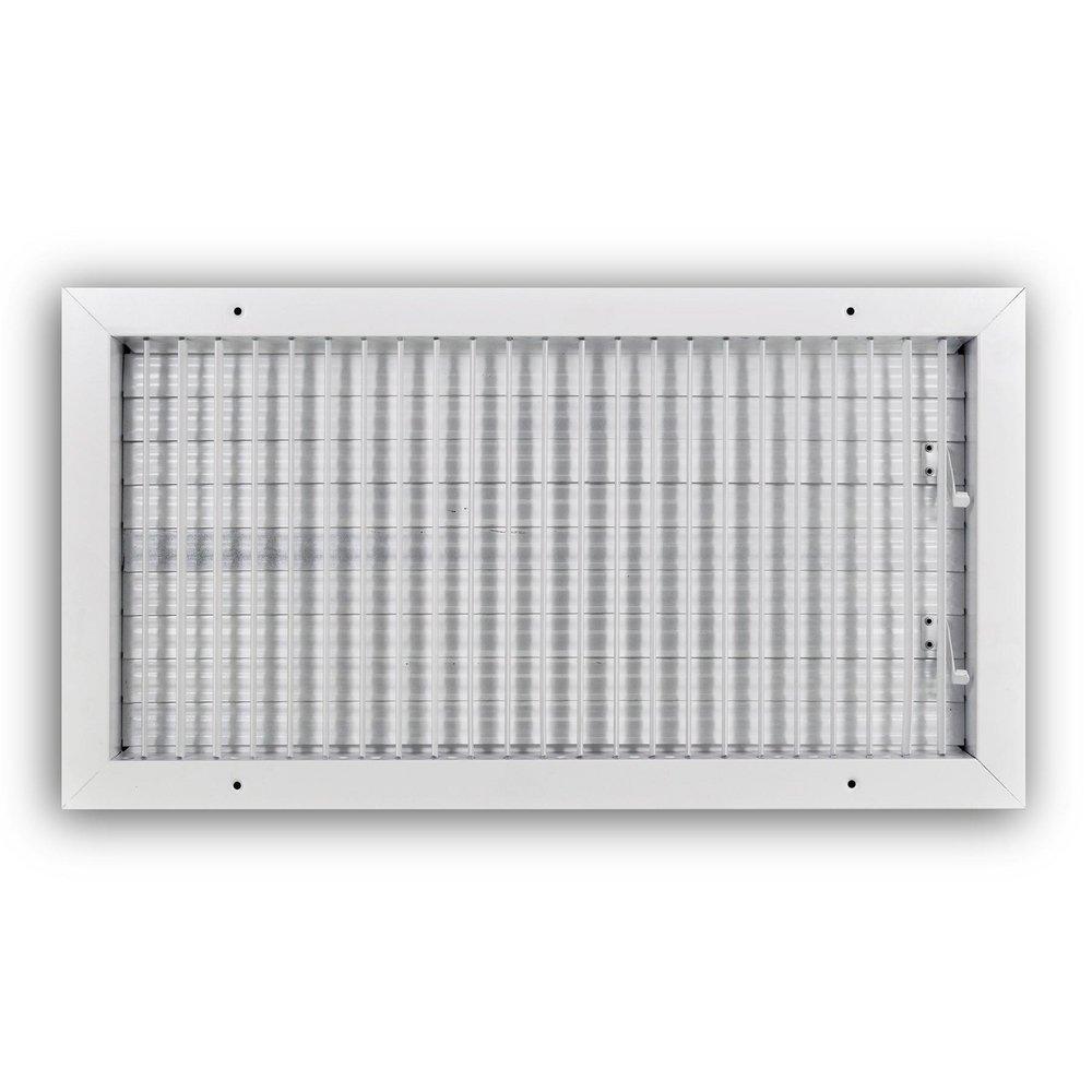 20 x 10 in. Aluminum Vertical Blade Supply Register with Adjustable Deflectors in White image number 0