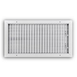 20 x 10 in. Aluminum Vertical Blade Supply Register with Adjustable Deflectors in White