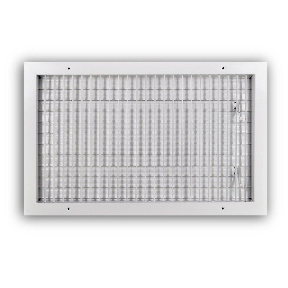 20 x 12 in. Aluminum Vertical Blade Supply Register with Adjustable Deflectors in White image number 0