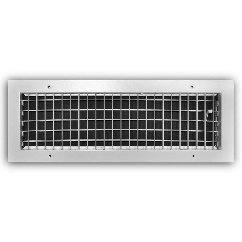 20 x 6 in. Aluminum Vertical Blade Supply Register with Adjustable Deflectors in White image number 0