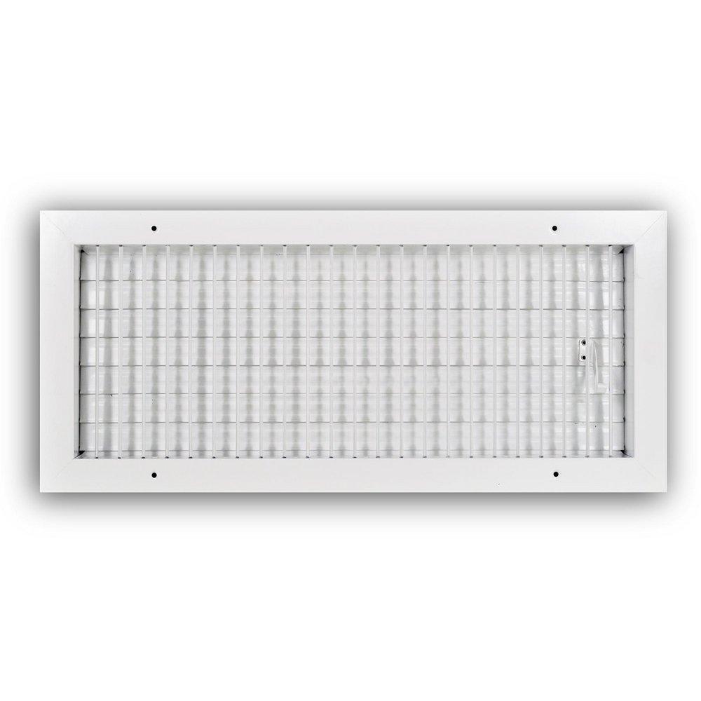 20 x 8 in. Aluminum Vertical Blade Supply Register with Adjustable Deflectors in White image number 0