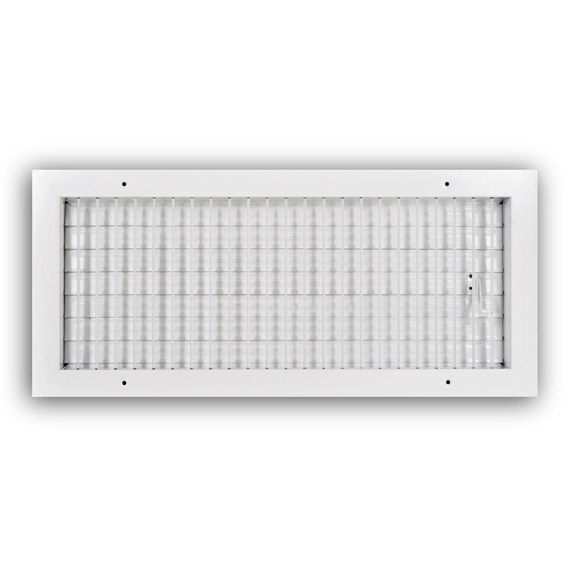 PROSELECT&reg; White 20 in. Aluminum Vertical Blade Supply Register with Adjustable Deflectors in White 