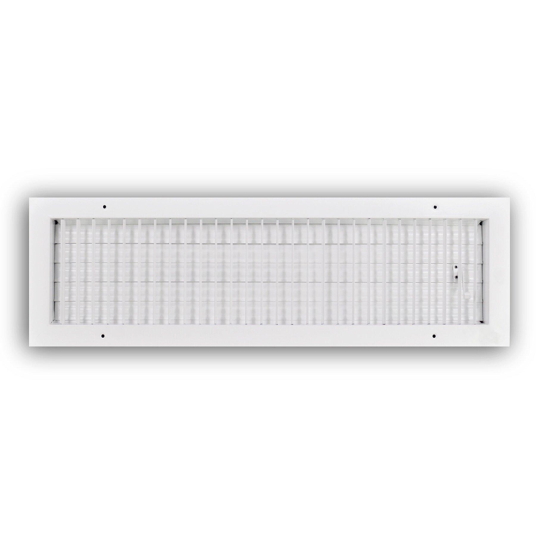 PROSELECT&reg; White 24 in. Aluminum Vertical Blade Supply Register with Adjustable Deflectors in White 