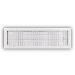 24 x 6 in. Aluminum Vertical Blade Supply Register with Adjustable Deflectors in White
