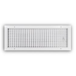 24 x 8 in. Aluminum Vertical Blade Supply Register with Adjustable Deflectors in White
