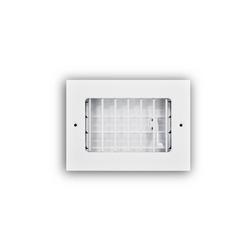 6 x 4 in. Aluminum Vertical Blade Supply Register with Adjustable Deflectors in White