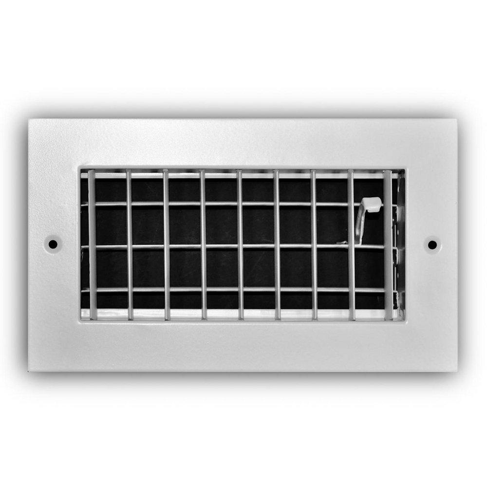 8 x 4 in. Aluminum Vertical Blade Supply Register with Adjustable Deflectors in White image number 0