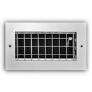 8 x 4 in. Aluminum Vertical Blade Supply Register with Adjustable Deflectors in White