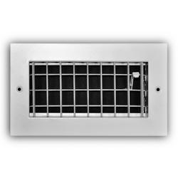 8 x 4 in. Aluminum Vertical Blade Supply Register with Adjustable Deflectors in White
