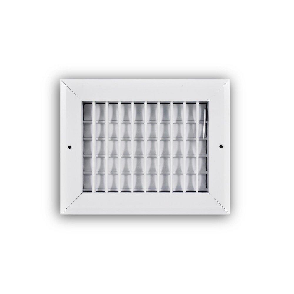 8 x 6 in. Aluminum Vertical Blade Supply Register with Adjustable Deflectors in White image number 0