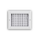 8 x 6 in. Aluminum Vertical Blade Supply Register with Adjustable Deflectors in White