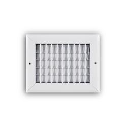 8 x 6 in. Aluminum Vertical Blade Supply Register with Adjustable Deflectors in White